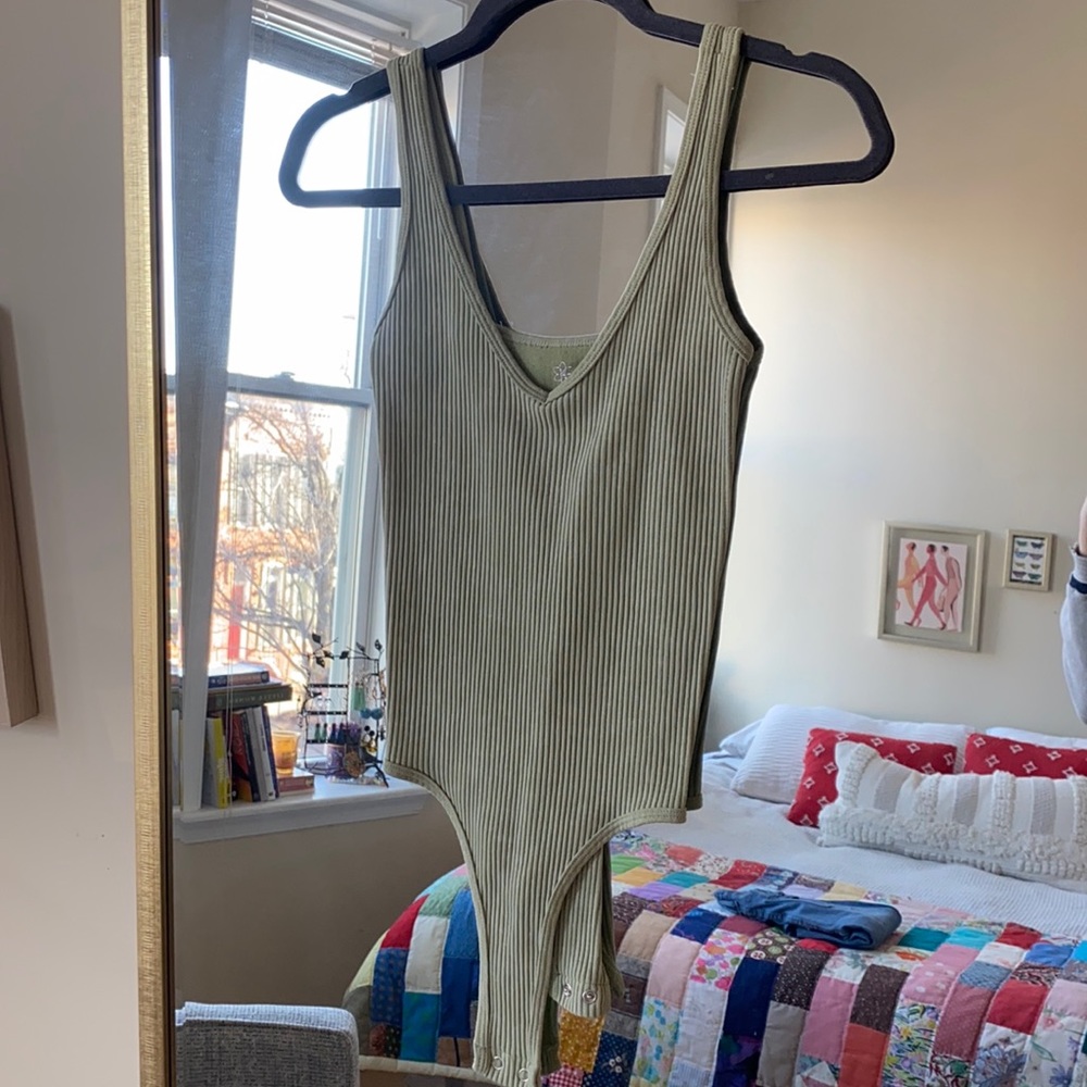 Sage green rib bodysuit